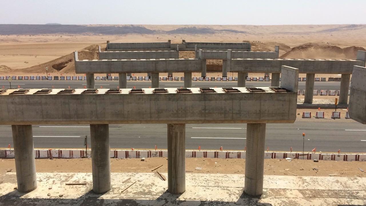 أعمال تنفيذ في موقع جسر